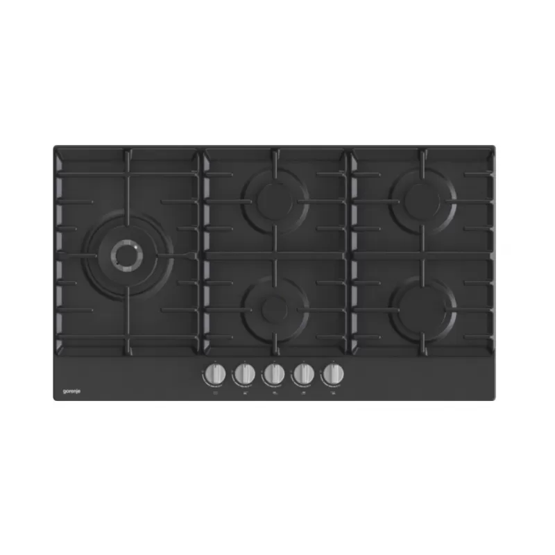 Gorenje Built-In Hob 90 cm 5 Gas Burners Cast Iron Full Safety Black GW951MB