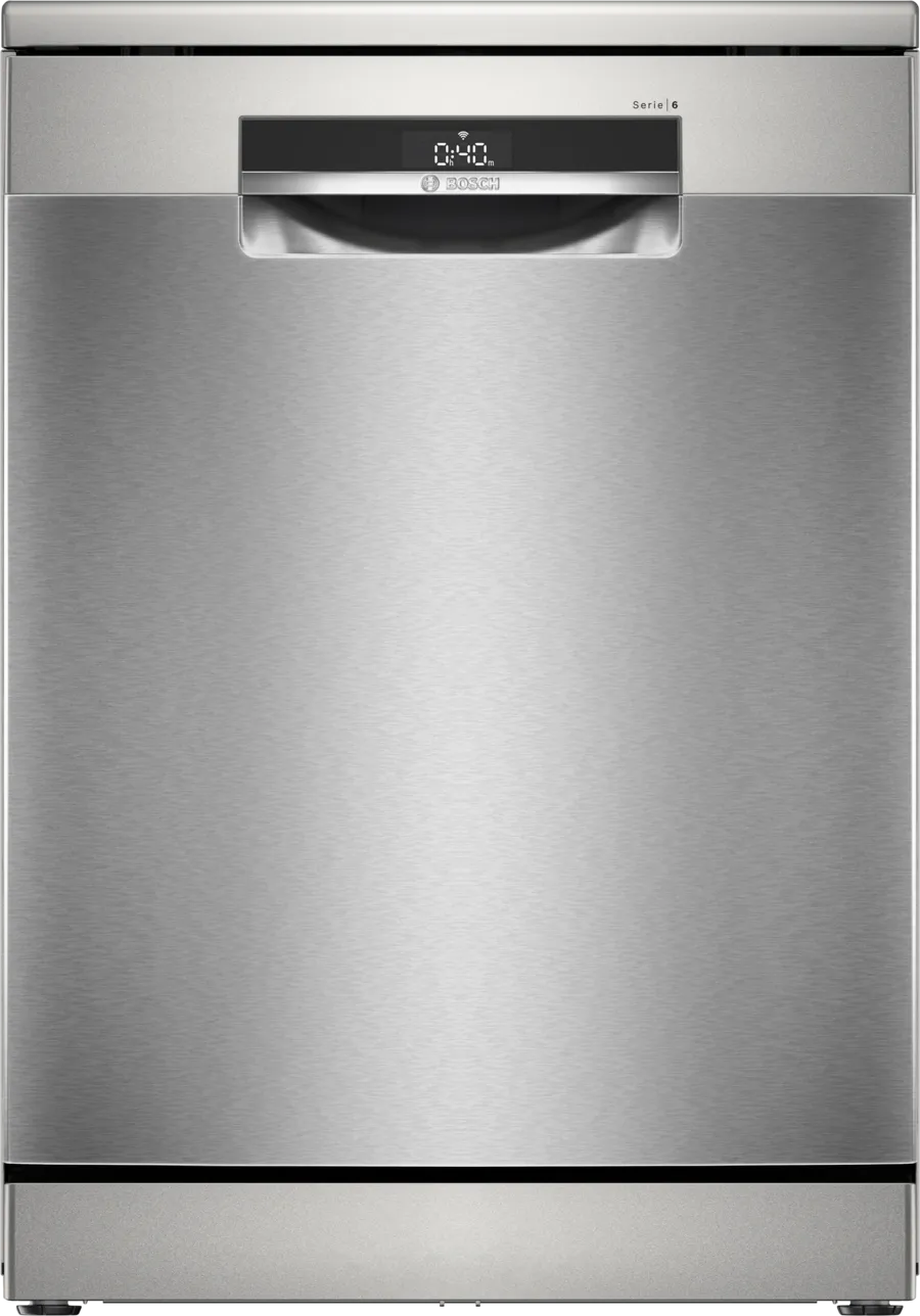 Bosch Series 6 Freestanding Dishwasher, 60 CM, 14 Persons, brushed Steel - SMS6EMI62V