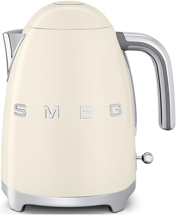 SMEG Retro Style Kettle 360 Swivel Base Anti-Slip Feet Soft Opening Lid 3000 W 1.7 L colour Beige  KLF03CRUK