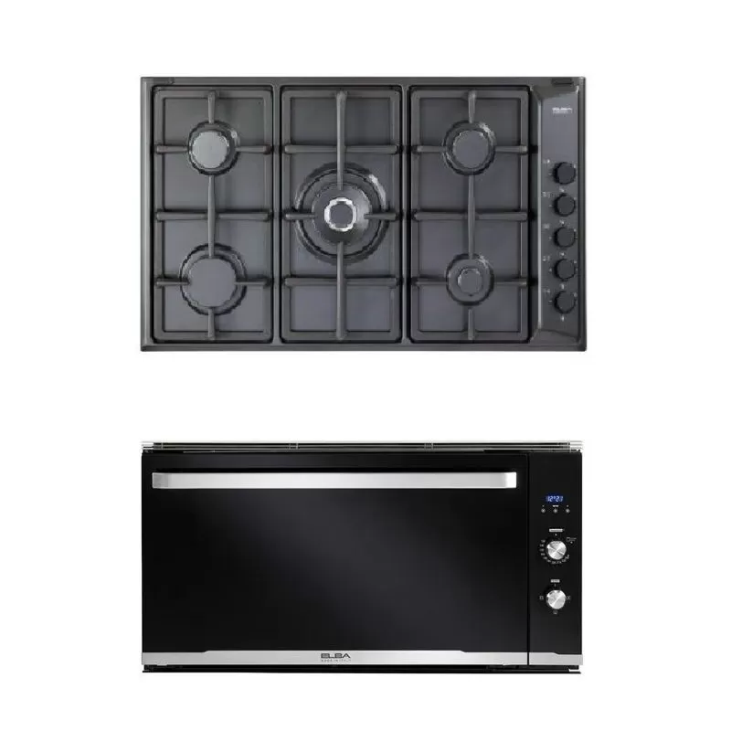 ELBA GAS HOB 90 CM AND GAS OVEN 90 CM EN95-545ANT-ELIO910G 